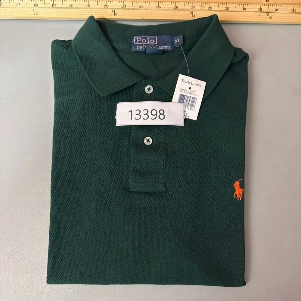 Polo Ralph Lauren Polo Shirt Mens XL Green Cotton Pony Logo Classic NWT
